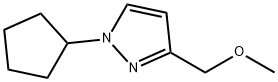 1-cyclopentyl-3-(methoxymethyl)-1H-pyrazole 结构式