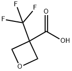 3-(trifluoromethyl)oxetane-3-carboxylic acid 结构式