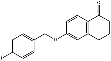 1(2H)-Naphthalenone, 3,4-dihydro-6-[(4-iodophenyl)methoxy]- 结构式