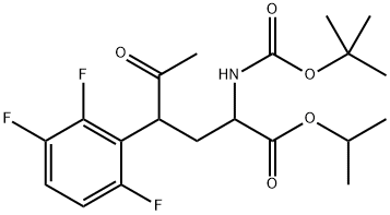 isopropyl 2-((tert-butoxycarbonyl)amino)-5-oxo-4-(2,3,6-trifluorophenyl)hexanoate 结构式