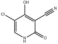 5-氯-3-腈基-4-羟基-2-(1H)吡啶酮 结构式