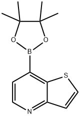 7-(4,4,5,5-四甲基-1,3,2-二氧硼杂环戊烷-2-基)噻吩并[3,2-B]吡啶 结构式