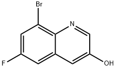 8-溴-6-氟喹啉-3-醇 结构式