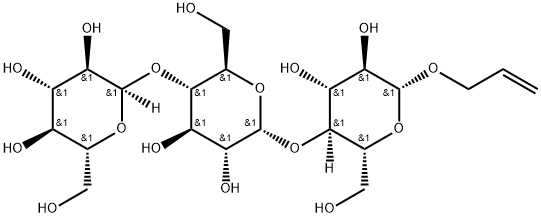 2-Propen-1-yl O-α-D-Glucopyranosyl-(1→4)-O-α-D-glucopyranosyl-(1→4)-β-D-glucopyranoside 结构式