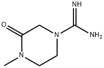 4-甲基-3-氧亚基哌嗪-1-甲脒 结构式