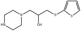 1-(piperazin-1-yl)-3-(thiophen-2-ylsulfanyl)propan-2-ol 结构式