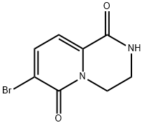 7-溴-3,4-二氢-2H-吡啶并[1,2-A]吡嗪-1,6-二酮 结构式