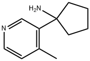 Cyclopentanamine, 1-(4-methyl-3-pyridinyl)- 结构式