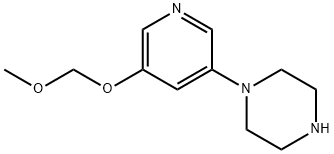 Piperazine, 1-[5-(methoxymethoxy)-3-pyridinyl]- 结构式