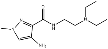 4-氨基-N-(2-(二乙氨基)乙基)-1-甲基-1H-吡唑-3-甲酰胺 结构式