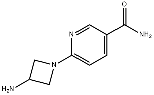 3-Pyridinecarboxamide, 6-(3-amino-1-azetidinyl)- 结构式