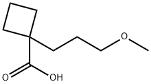 1-(3-甲氧基丙基)环丁烷-1-羧酸 结构式