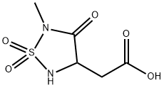 1,2,5-Thiadiazolidine-3-acetic acid, 5-methyl-4-oxo-, 1,1-dioxide 结构式