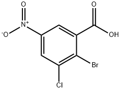 2-溴-3-氯-5-硝基苯甲酸 结构式