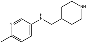 3-Pyridinamine, 6-methyl-N-(4-piperidinylmethyl)- 结构式