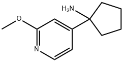 Cyclopentanamine, 1-(2-methoxy-4-pyridinyl)- 结构式