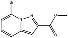 7-溴吡唑并[1,5-A]吡啶-2-羧酸甲酯 结构式