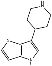 4H-Thieno[3,2-b]pyrrole, 6-(4-piperidinyl)- 结构式