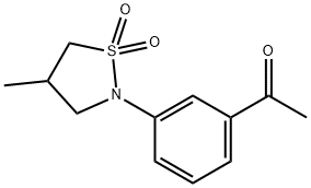 2-(3-acetylphenyl)-4-methyl-1,2-thiazolidine-1,1-dione 结构式