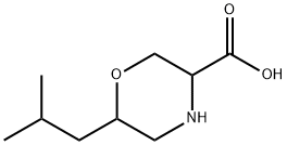 3-Morpholinecarboxylic acid, 6-(2-methylpropyl)- 结构式