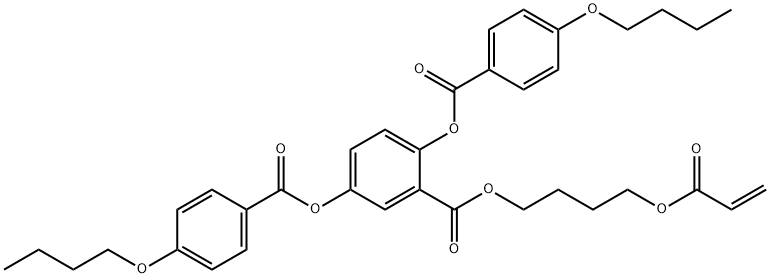 BENZOIC ACID, 2,5-BIS[(4-BUTOXYBENZOYL)OXY]-, 4-[(1-OXO-2-PROPEN-1-YL)OXY]BUTYL ESTER 结构式