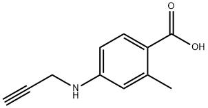 2-甲基-4-(丙-2-炔-1-基氨基)苯甲酸 结构式