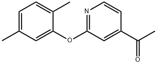 4-Acetyl-2-(2,5-dimethylphenoxy) pyridine 结构式
