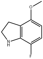 7-氟-4-甲氧基二氢吲哚 结构式