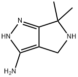 6,6-二甲基-2,4,5,6-四氢吡咯并[3,4-C]吡唑-3-胺 结构式