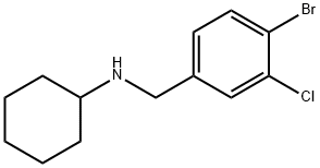 Benzenemethanamine, 4-bromo-3-chloro-N-cyclohexyl- 结构式