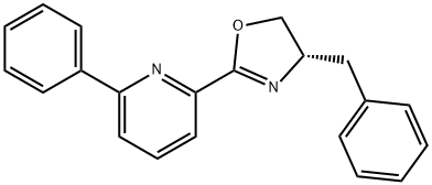 Pyridine, 2-[(4S)-4,5-dihydro-4-(phenylmethyl)-2-oxazolyl]-6-phenyl- 结构式