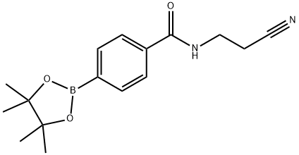 N-(2-氰乙基)-4-(4,4,5,5-四甲基-1,3,2-二氧硼杂环戊烷-2-基)苯甲酰胺 结构式