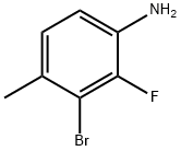 3-溴-2-氟-4-甲基苯胺 结构式