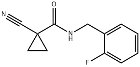 1-cyano-N-[(2-fluorophenyl)methyl]cyclopropane-1-carboxamide 结构式