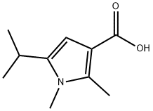 5-异丙基-1,2-二甲基-1H-吡咯-3-甲酸 结构式