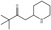 3,3-二甲基-1-(哌啶-2-基)丁烷-2-酮 结构式