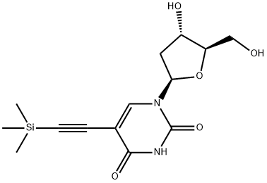 Uridine, 2'-deoxy-5-[(trimethylsilyl)ethynyl]- 结构式