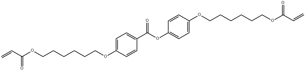 BENZOIC ACID, 4-[[6-[(1-OXO-2-PROPEN-1-YL)OXY]HEXYL]OXY]-, 4-[[6-[(1-OXO-2-PROPEN-1-YL)OXY]HEXYL]OXY]PHENYL ESTER 结构式