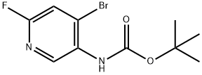 (4-溴-6-氟吡啶-3-基)氨基甲酸叔丁酯 结构式