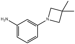 3-(3,3-二甲基氮杂环丁烷-1-基)苯胺 结构式