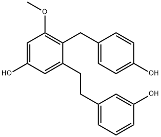 3′,5-二羟基-2(4-羟苄基)-3-甲氧基基联苄 结构式