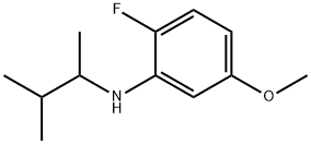 2-氟-5-甲氧基-N-(3-甲基丁-2-基)苯胺 结构式