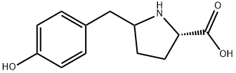 5-(4-羟基苄基)吡咯烷-2-羧酸 结构式