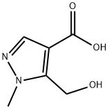 5-(hydroxymethyl)-1-methyl-1H-pyrazole-4-carboxylic acid 结构式