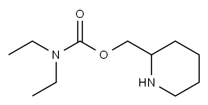 哌啶-2-基甲基二乙基氨基甲酸酯 结构式