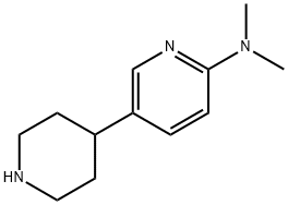 2-Pyridinamine, N,N-dimethyl-5-(4-piperidinyl)- 结构式