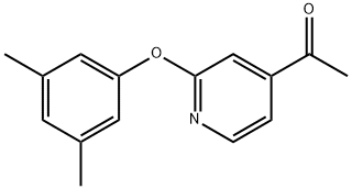 4-Acetyl-2-(3,5-dimethylphenoxy) pyridine 结构式