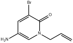 1-烯丙基-5-氨基-3-溴吡啶-2(1H)-酮 结构式