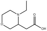 3-Morpholineacetic acid, 4-ethyl- 结构式