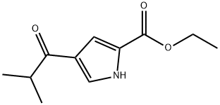 4-异丁酰-1H-吡咯-2-甲酸乙酯 结构式